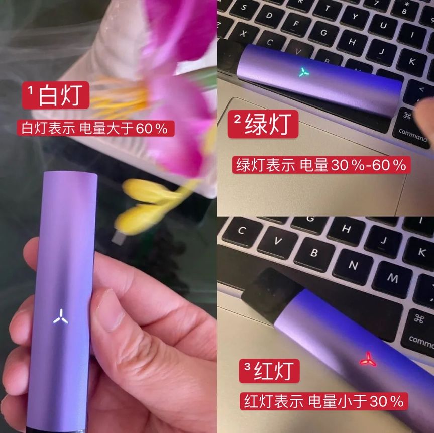 第一次如何正确使用YOOZ柚子电子烟，三色指示灯与震动提醒使用说明！-电子烟网|悦客|悦刻RELX|柚子yooz|小野|绿萝|非我JVE|福禄flow|魔笛MOTI|火器ammo|